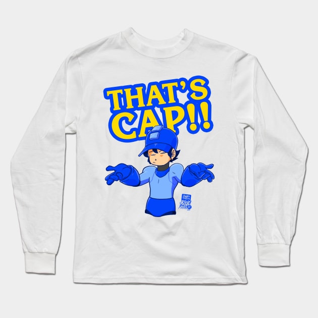 That's Cap - MegaMan Long Sleeve T-Shirt by SketchBravo